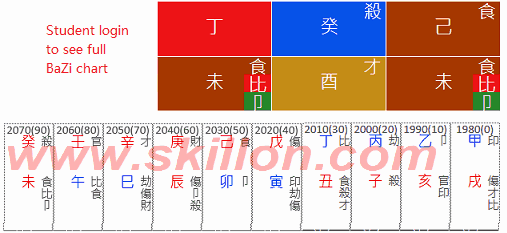 Tang Wei八字 BaZi Four Pillars of Destiny Patt Chee